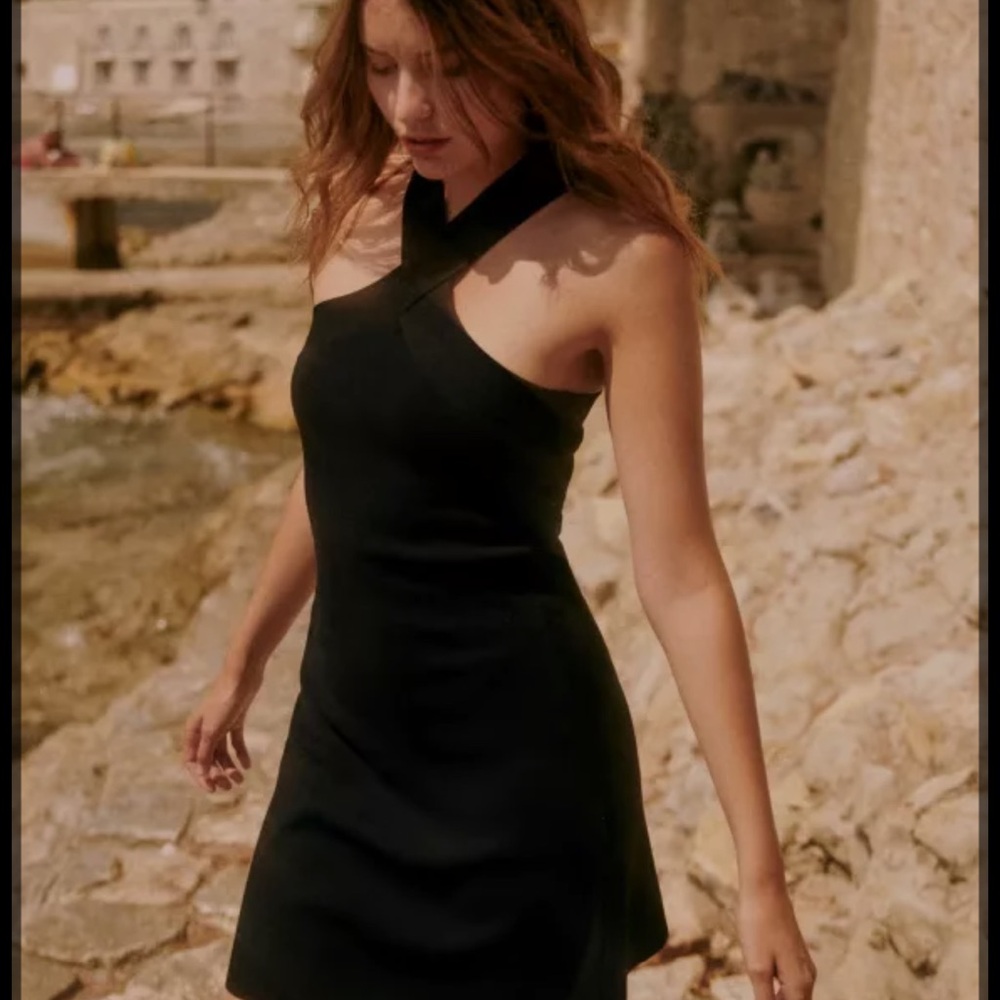 Sézane Kristen Dress Black Size Medium